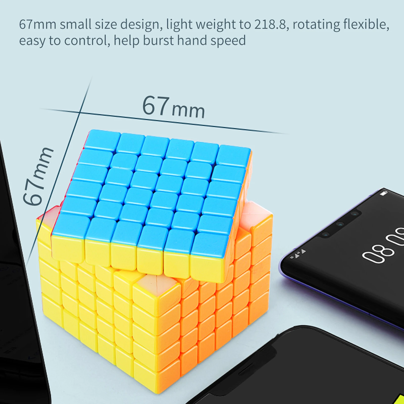 SENGSO Speed Cube 4x4 5x5 6x6 7x7 8x8 Stickerless Cube |Smooth Rotation Professional Competition High-Order Cube Educational Toy