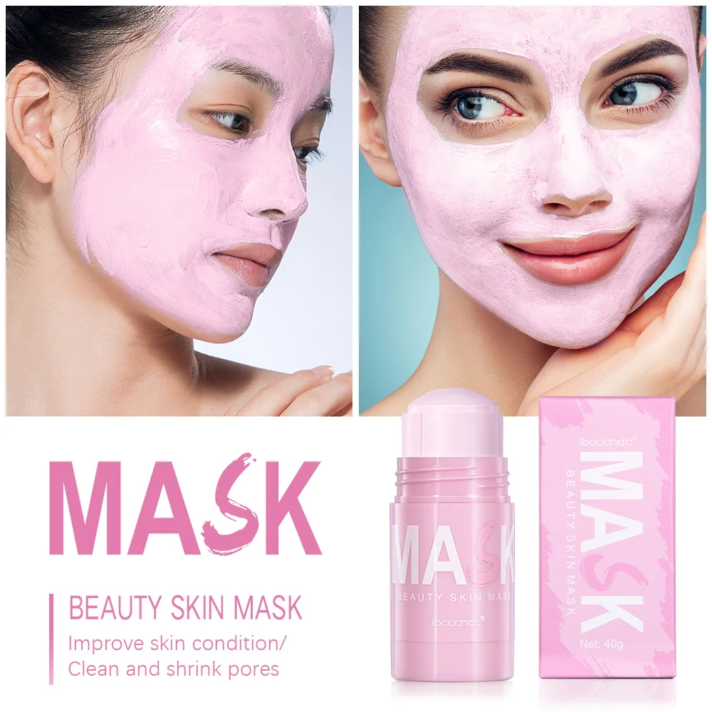 40g Face Clean Mask ชาเขียว/Rose Extract ทําความสะอาด Deep Moisturizing รูขุมขน Blackhead ฟิล์ม Smear หน้ากากควบคุมน้ํามัน