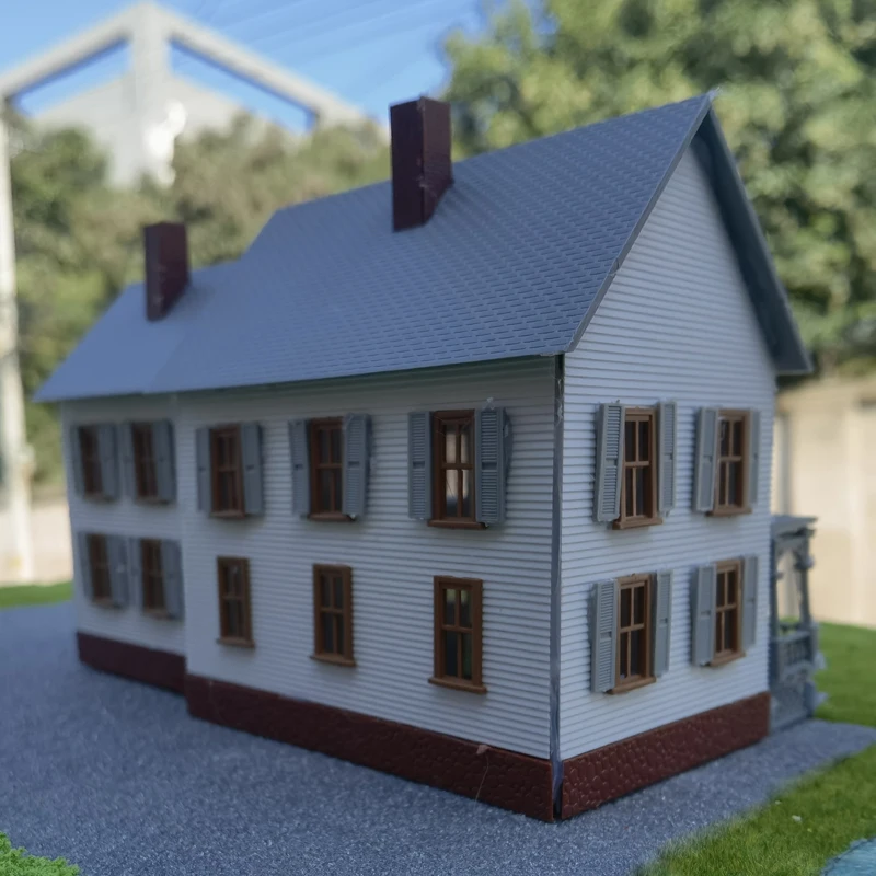 1:87 Scale Model Dwelling House Kit European American Style Model shopping Supermarket Building Scale Model Train Railway Layout