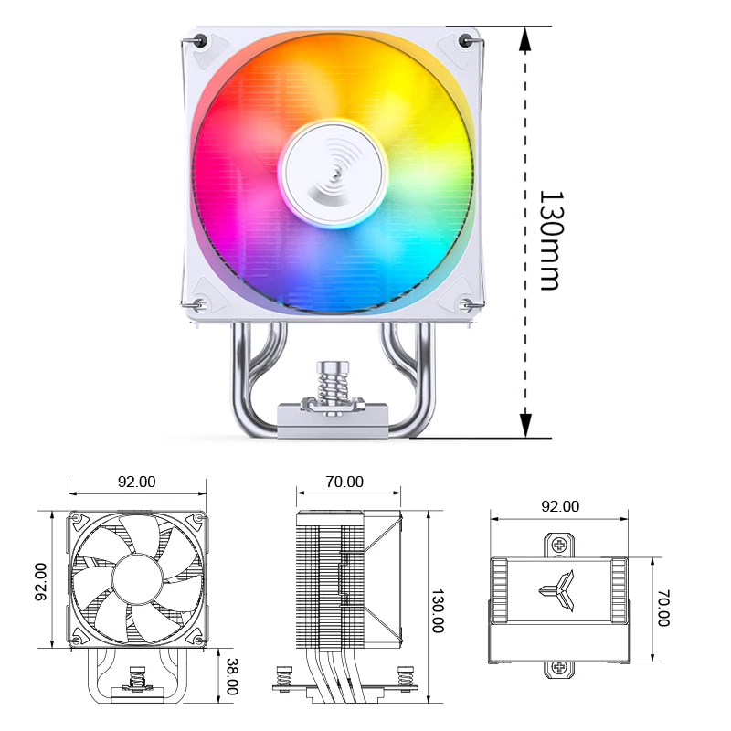 JONSBO CR1400 EVO CPU Cooler 4 Heat Pipe ARGB PWM Processador Tower Air Cooling Fan Radiator for LGA1700 115X AM4 AM5  Heatsink