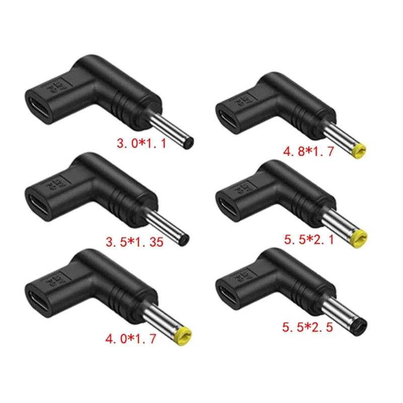 Máy Tính Xách Tay DC Power Adapter Bộ Dụng Cụ USB Loại C Nữ Để DC Cắm Kết Nối Điện 3.0x1.1Mm/3.5x1.35Mm/4.8x1.7Mm/4.0x1.7Mm/5.5x2.1mm