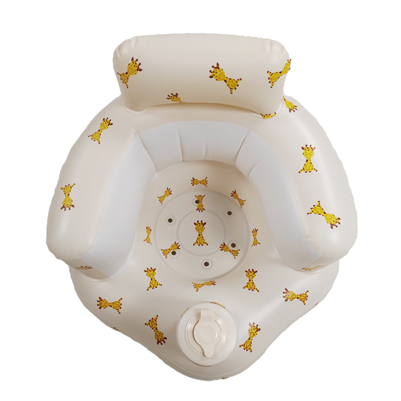 Siège gonflable pour bébé, Support arrière Portable pliable pour siège de bain pour bébé, chaise d'entraînement, Support de réception-cadeau pour bébé, canapé, chaise de bain pour bébé