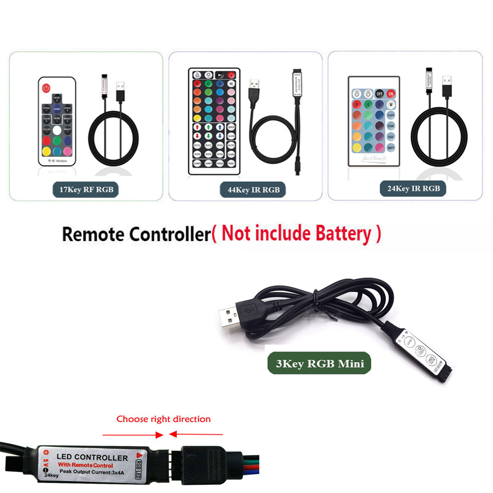 DC 5V USB Controller RF Drahtlose Fernbedienung Dimmer mini 3key 17key 24key 44keys Für 5050/2835/3528 RGB Led Streifen lichter