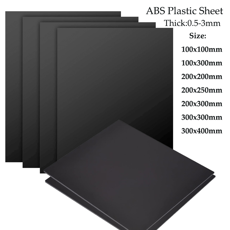 1-5 шт. черный лист из АБС-пластика 0,5 мм-5 мм DIY листы для рукоделия для изготовления моделей для косплея (несколько вариантов толщины)