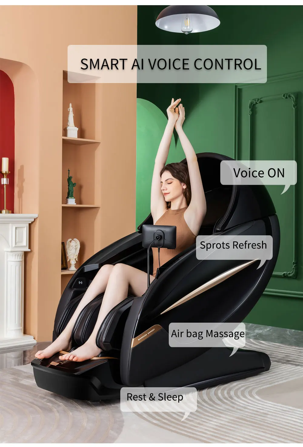 Sillón de masaje 4D Sillón de masaje de cuerpo completo con gravedad cero