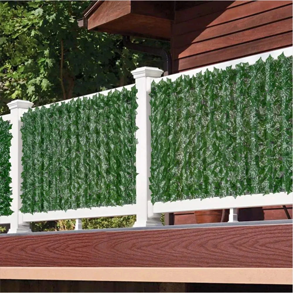 50X200 cm edera artificiale siepe foglia verde pannelli di recinzione finta privacy recinzione schermo per la casa giardino esterno balcone decorazione 1X3 m