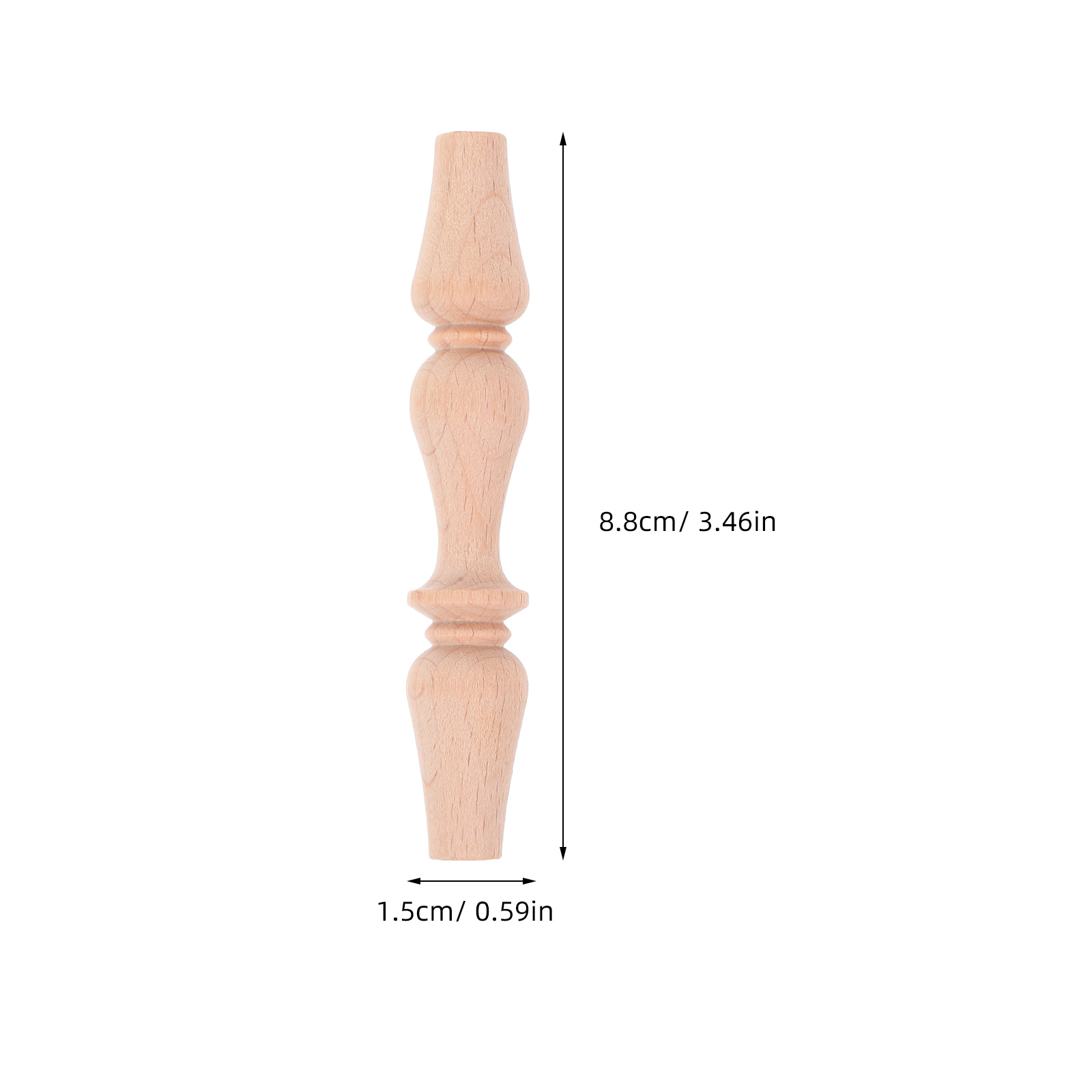 10Pcs Solid Wood Balusters Easy Installation for Indoor Outdoor Staircase Railings Decorative Pillars Railing Spindles Indoor