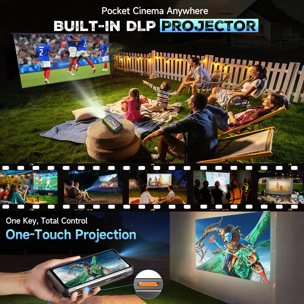 【2025 New】Ulefone Armor 34 Pro 5G AI Rugged Phone Smartphone Android 15 32GB+512GB 25500mAh Night Camera Built-in Projector