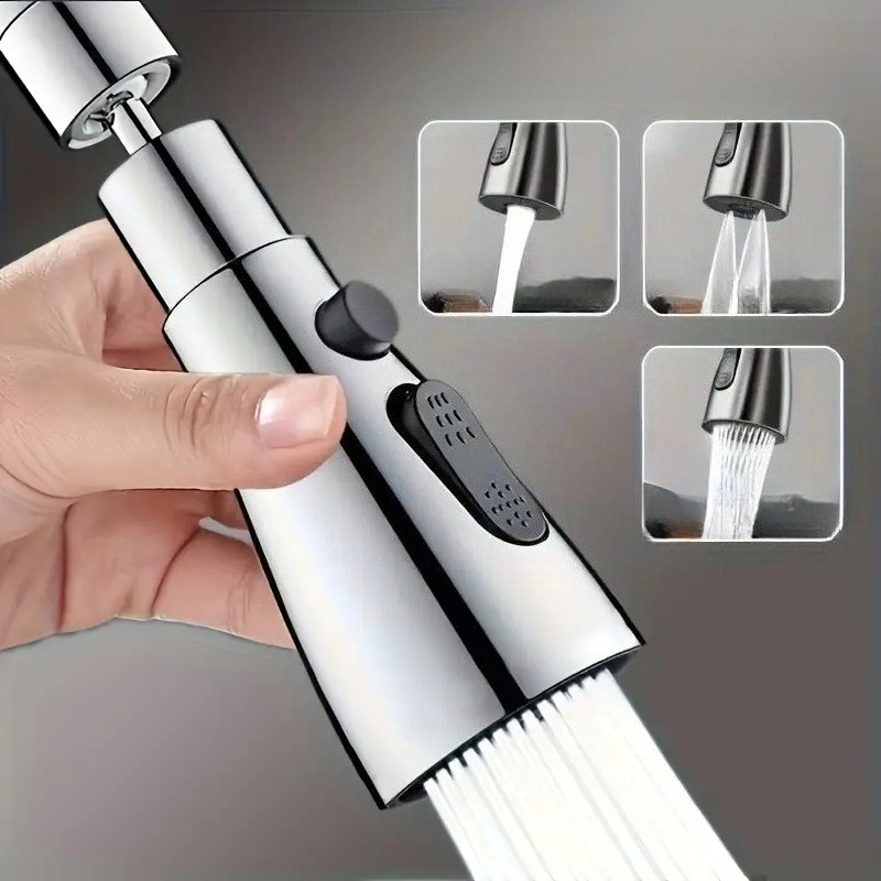 1pc extensor de torneira impulsionando prevenção respingo três modos poupança água casa estendido chuveiro spray filtro, extensor torneira