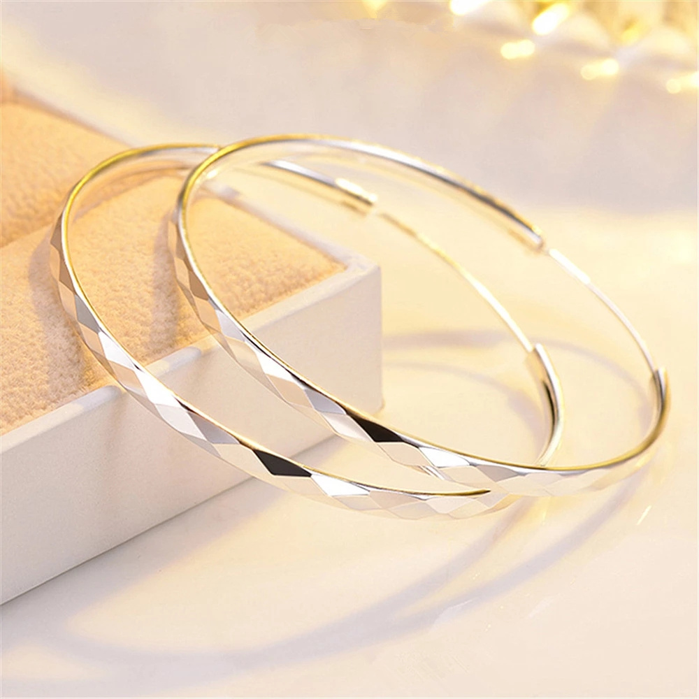 Mỹ 925 Màu Bạc Sang Trọng 5CM Vòng Tròn Lớn Đôi Khuyên Tai Vòng Cho Nữ Quyến Rũ Ban Đầu Thiết Kế Đảng Cưới Trang Sức Quà Tặng