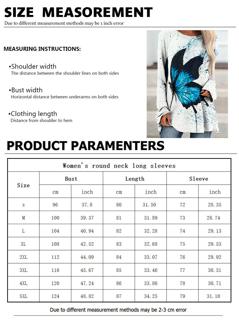 2024 Newt-Camiseta informal de manga larga con cuello redondo, camiseta estampada, ropa cómoda de alta calidad, gran versión de manga larga para mujer