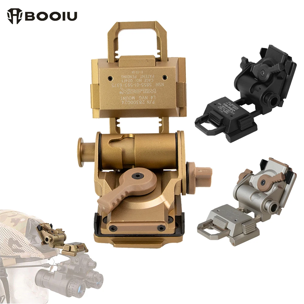 Booiu metal/náilon l4g24 nvg capacete montar titular para pvs15/18 gpnvg18 óculos de visão noturna stent ao ar livre tático capacete suporte