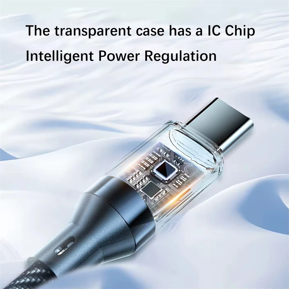 120W USB To Type C Cable Phone Super Fast Charging Cable With LED Display Data Cord For Xiaomi Redmi Samsung Huawei Honor 1M 2M