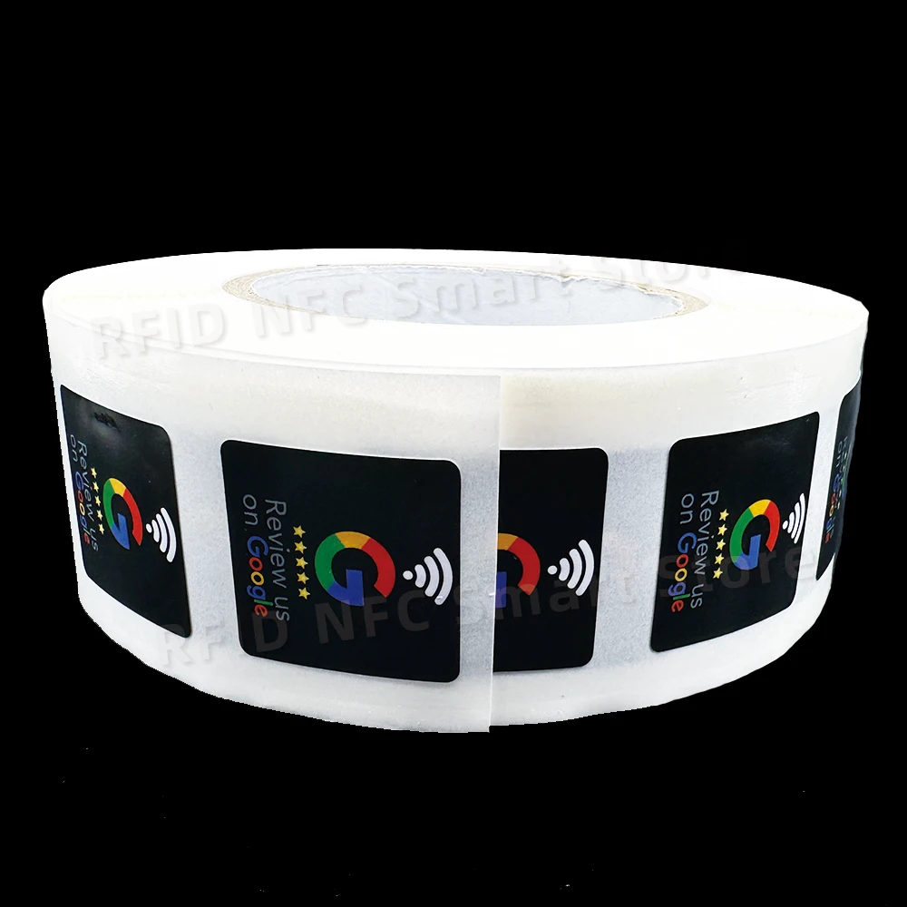 nfc215 Google Review-Aufkleber, 504 Bytes, 30 mm, wasserdichter NFC-Review-Aufkleber. Überprüfen Sie uns auf Google-Aufkleber, 13,56 MHz, NFC-Tags-Aufkleber