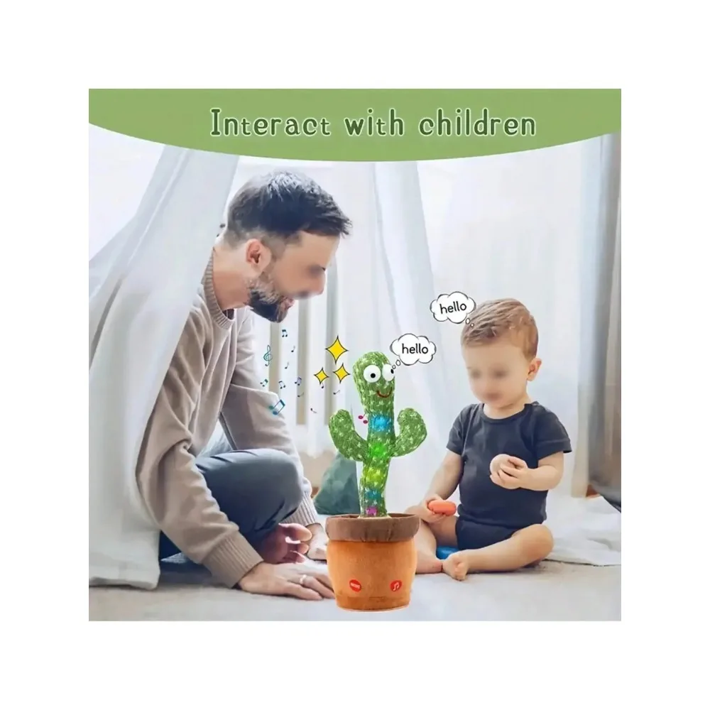 Jouets de Cactus parlant de danse pour bébés garçons et filles, chant, imitation, enregistrement, répétition, ce que vous dites, changeur de voix, 1 pièce