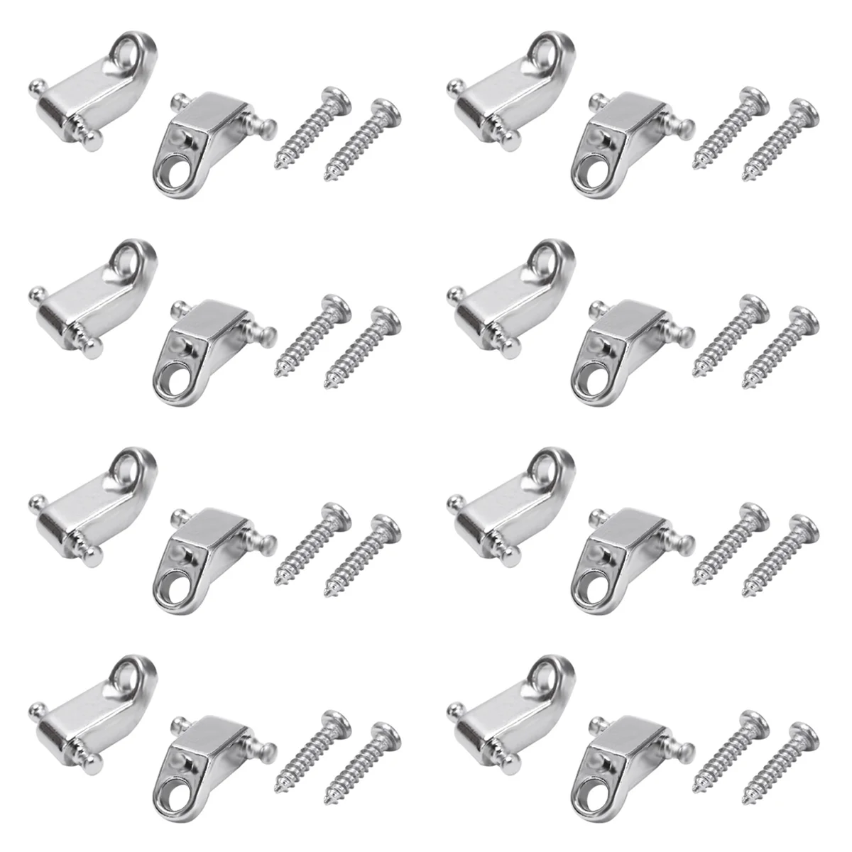 A71P 16 piezas de retenedor de cuerdas de árbol de cuerdas de rodillo de guitarra eléctrica - Plata