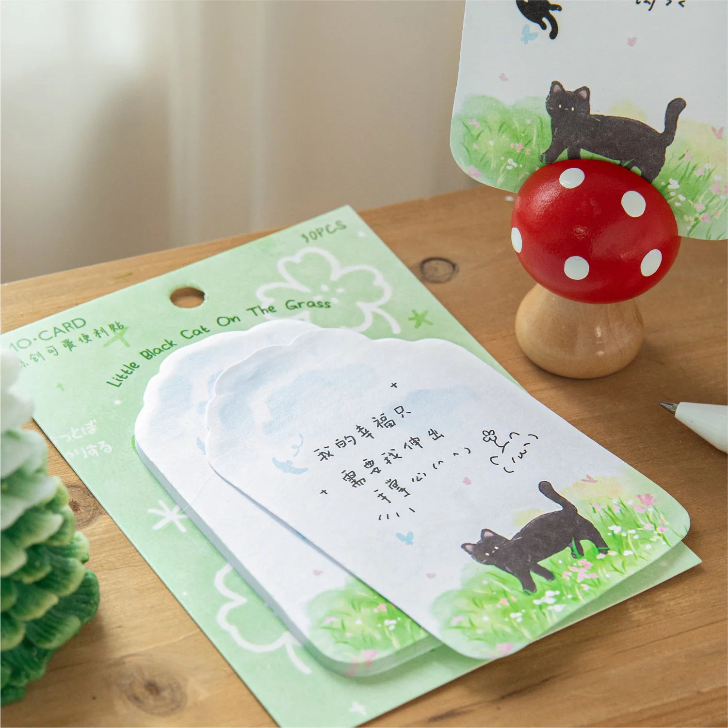 4style 30sheets cute little black cat creative sticky note memo material paper DIY handmade scrapbook background decor paper