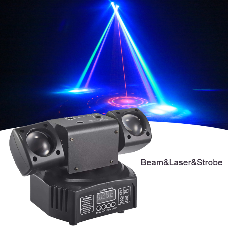 DMX 36 ワット LED ムービングヘッドライトディスコゴールドストロボビームグリーン & レッドレーザーパーティー照明 Dj ショークリスマス