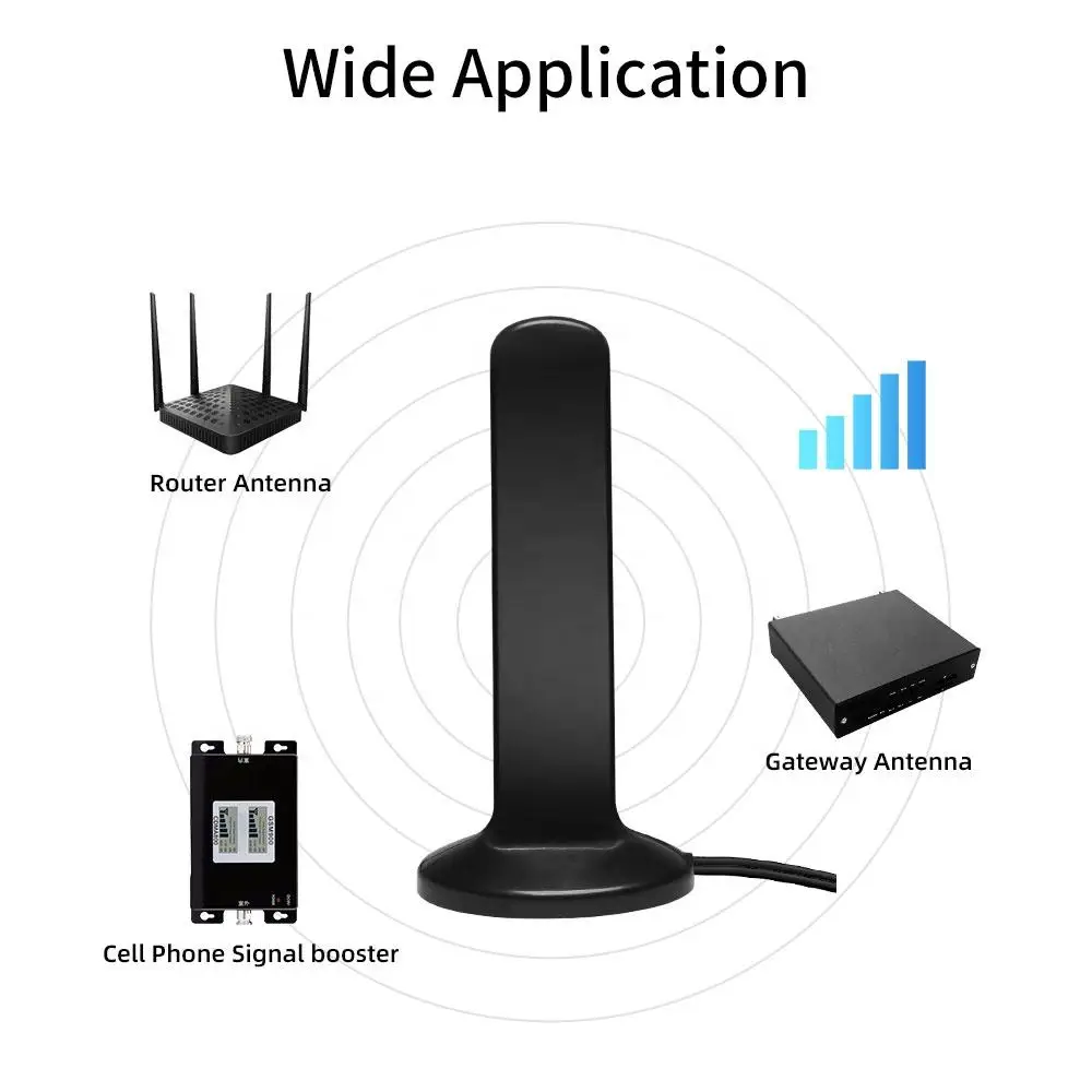 Antenna GSM 4G 5G 600-6000MHz 12dBi ad alto guadagno Omni Base magnetica Antenna SMA maschio TS9 CRC9 per ZTE CPE Huawei WIFI Router Modem