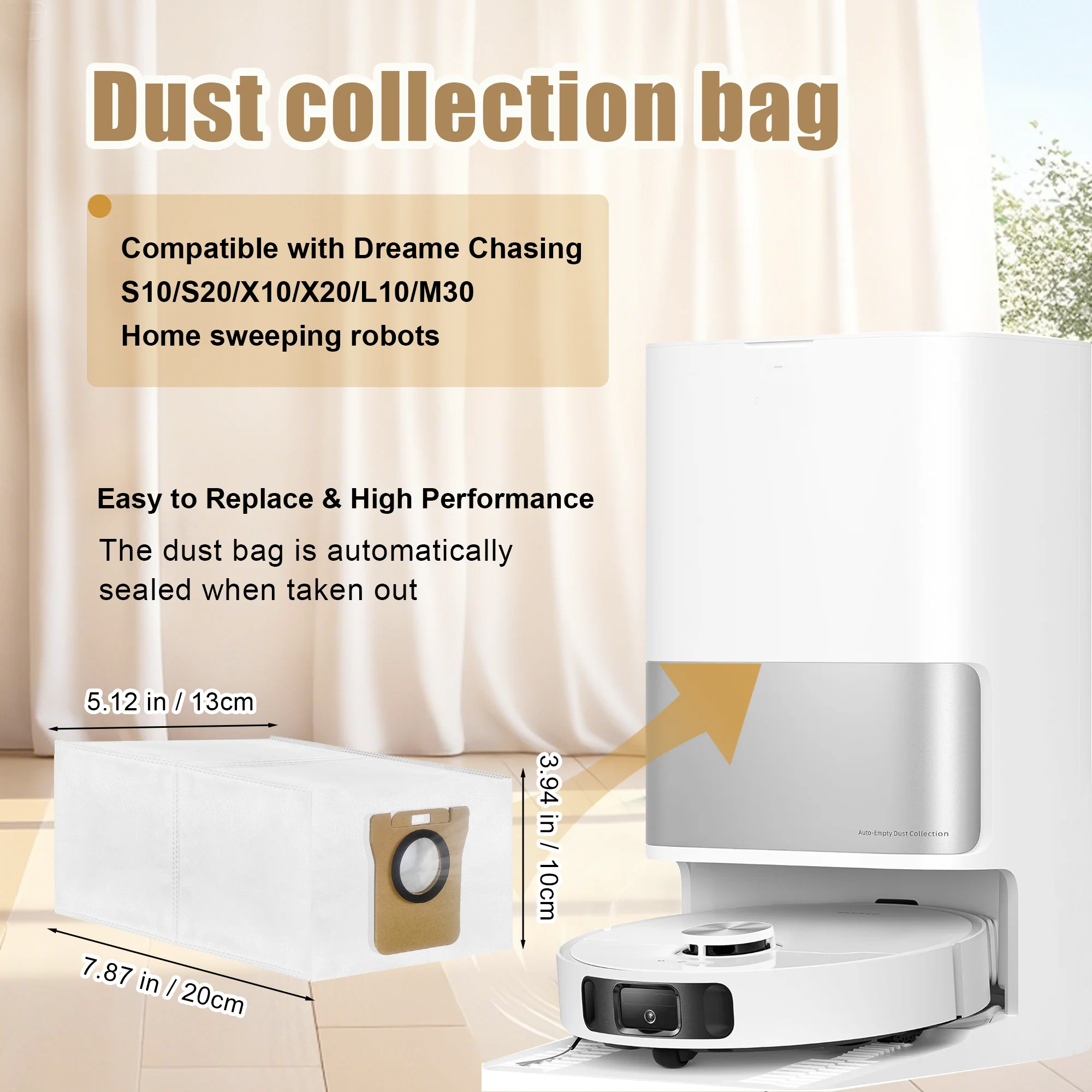 Dust Bag for Xiaomi Robot Vacuum X20 Plus X20 Max X20 Pro X10+ S10+ S20+ for Dreame L10s Ultra L20 Ultra L30 Ultra Accessories