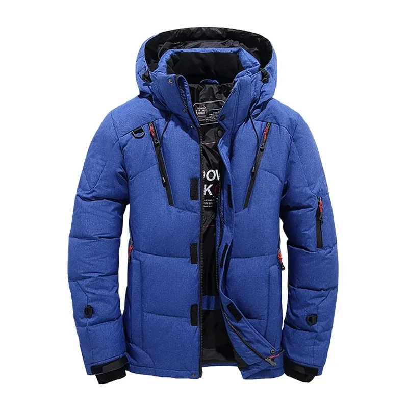Winter Witte Eend Donsjack Mannen Reizen Wandelen Dikker Warme Puffer Jassen Met Capuchon Winddichte Overjas Donsjas Mannelijke Kleding