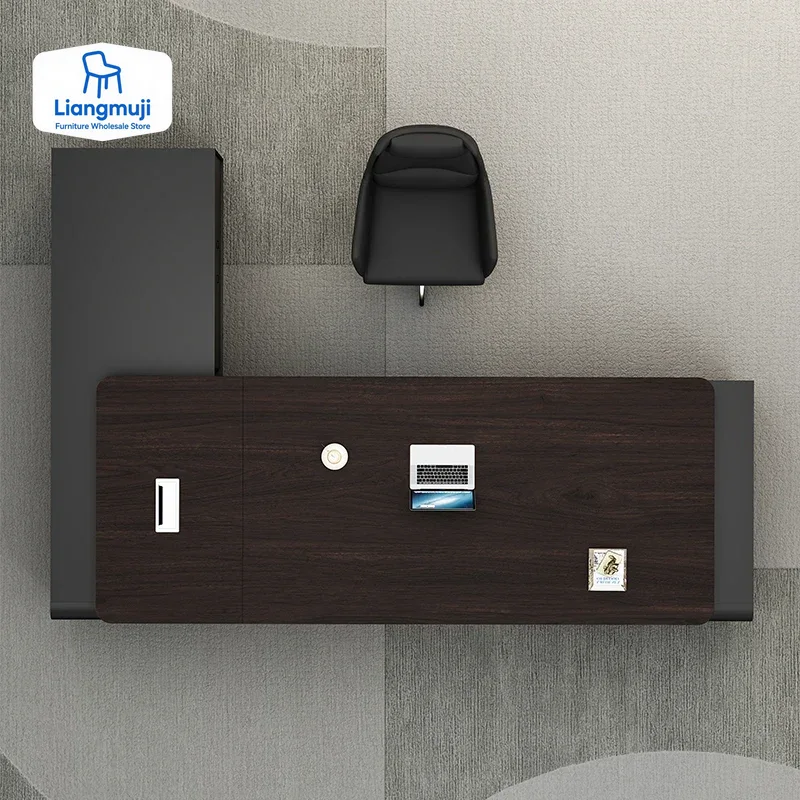 Light Luxury Boss Office Desk Wooden Storage Designer Vintage Unique Desk High Quality Modern Executive Schreibtisch Furniture