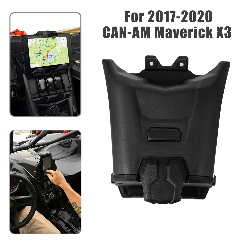 Suporte para smartphone com modelos de armazenamento integrados, bandeja organizadora para 2017-2023 can am maverick x3, acessórios 715002874