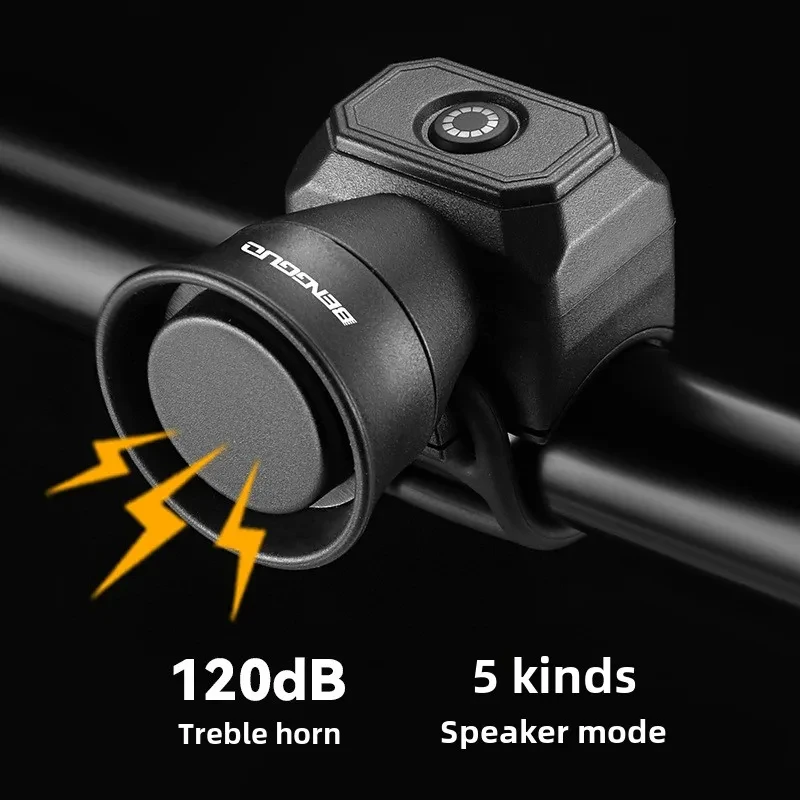 Clacson per bicicletta Mountain Bike Mini ricarica USB Campanello per bici elettronico impermeabile Attrezzatura per la guida Accessori per scooter per bambini