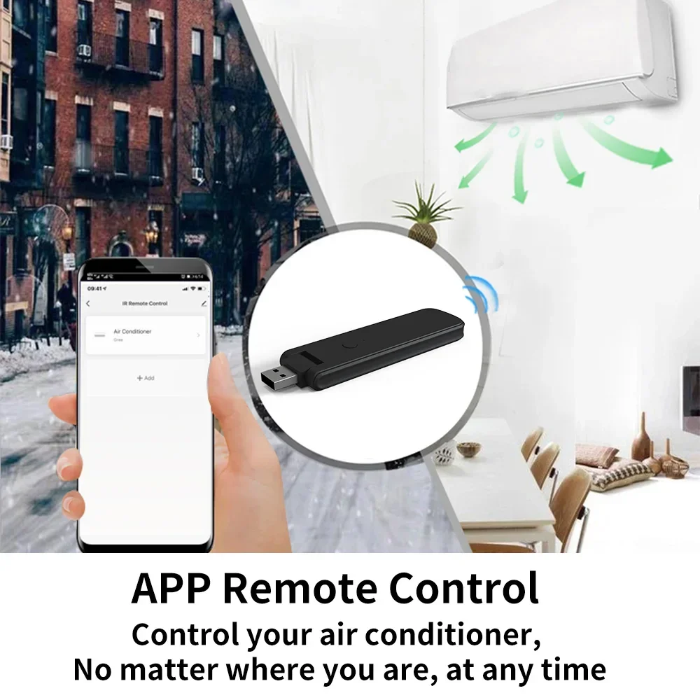Tuya Smart RF IR Remote Control WiFi USB Power Smart Home for Air Conditioner TV LG TV Support Alexa,Google Home Assistant
