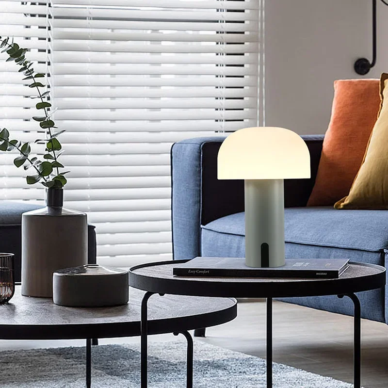 Pilz-Tischlampe, Aufladen, Atmosphärenlicht, dekorative Nachtlichter, Touch-Steuerung