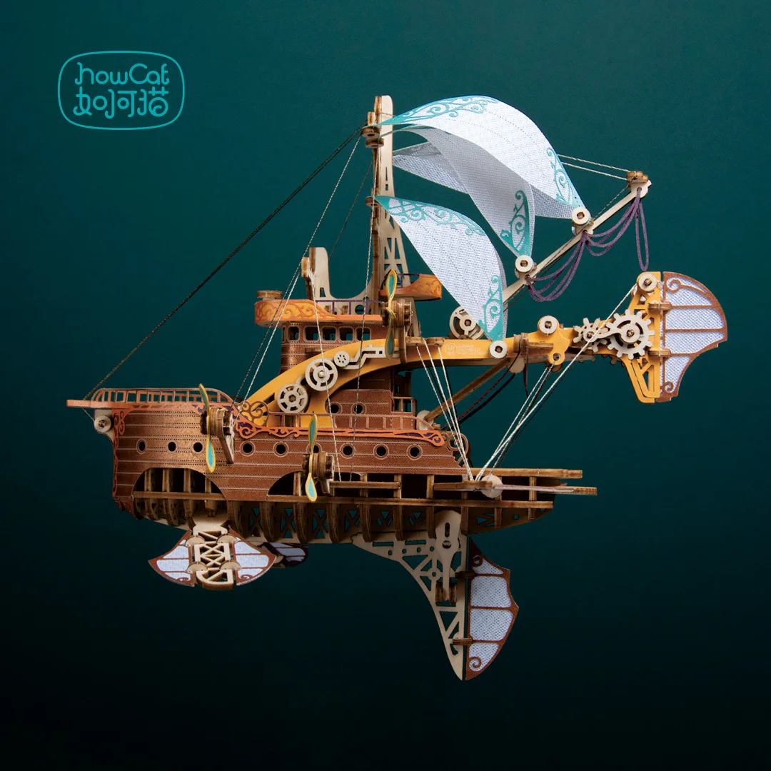 DIY 3D 木製パズルファンタスティック宇宙船人気の組立モデルキットのおもちゃ子供キッズ女の子誕生日ギフト