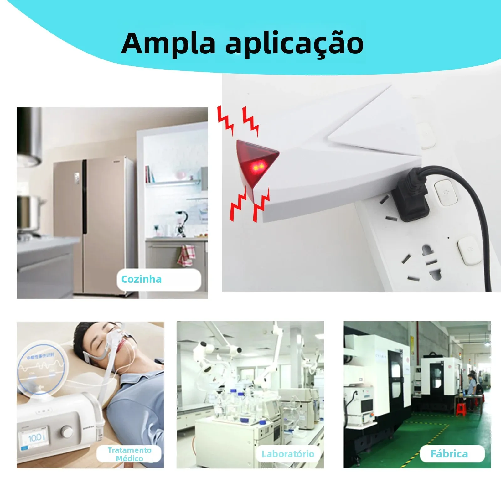 Alarme de queda de energia de 2 pacotes, alarme de falha de energia com alerta de 118dB 12H, alerta detector de saída para geladeira, bombas de depósito