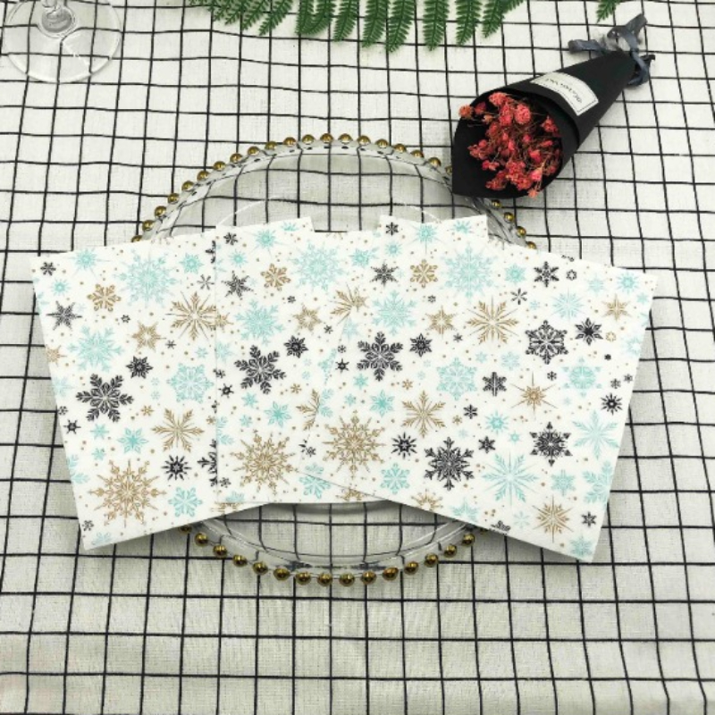 Serviettes de Table en Forme de Poulet, en Pâte de Bois, pour Impression de Documents, Mouchoirs Carrés, Hôtel, Restaurant, ixde Noël, 33x33cm, 20 Pièces