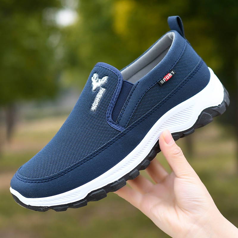 Men Running Hiking Sneakers Breathable Orthopedic Travel Plimsolls Slip On Comfortable for Outdoor Activity Hiking Walking