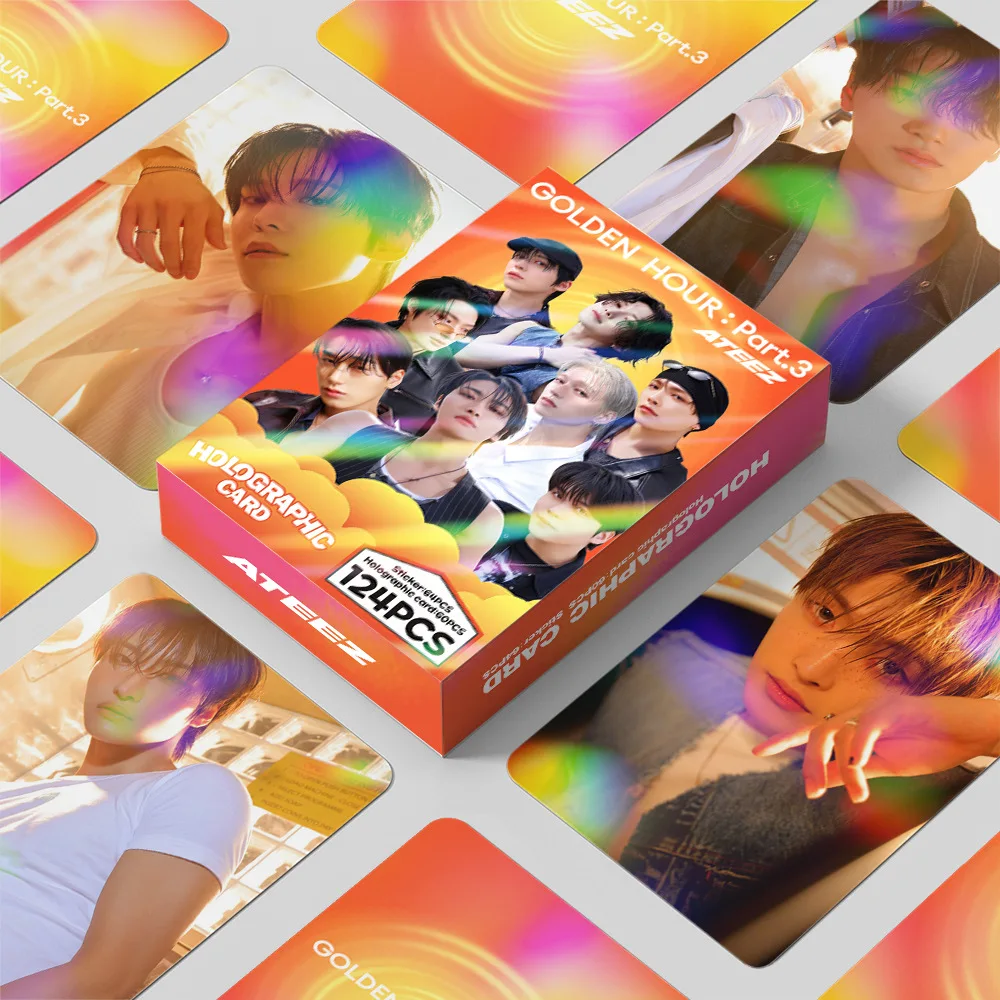 124 шт. Kpop ATEEZ Lomo карты фотокарточки фотопечать карты SEONGHWA YUNHO YEOSANG SAN фанаты подарок