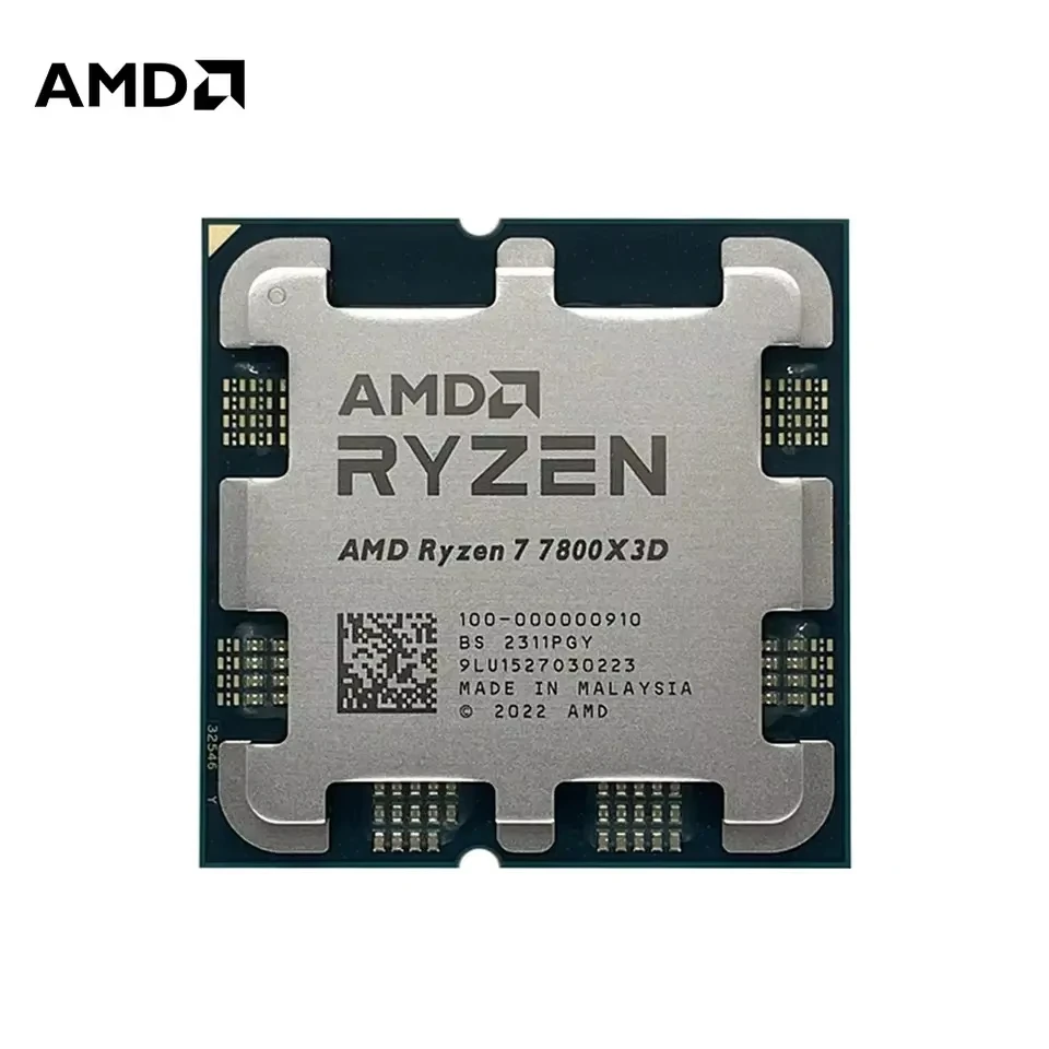 AMD RYZEN 7 7800X3D CPU Processore di gioco AMD R7 7800X3D 8-Core 16-Thread 5NM 96M Socket AM5 Senza ventola Cache di gioco Hot No Fan