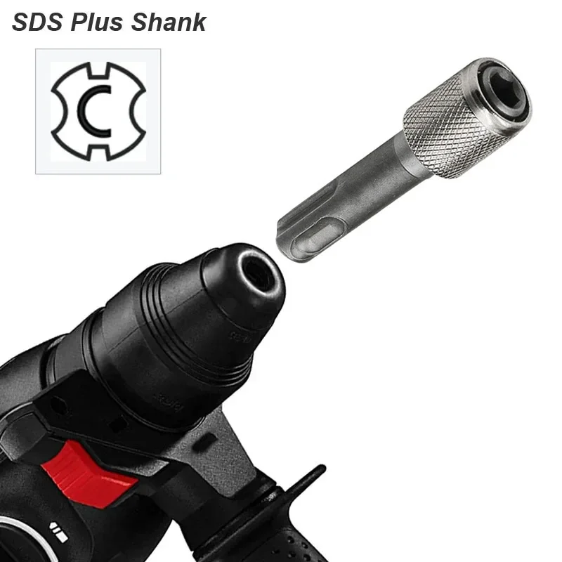 Sds plus converter para 1/4 hex haste adaptador conversor hexagonal martelo elétrico chave de fenda bit titular soquete driver impacto