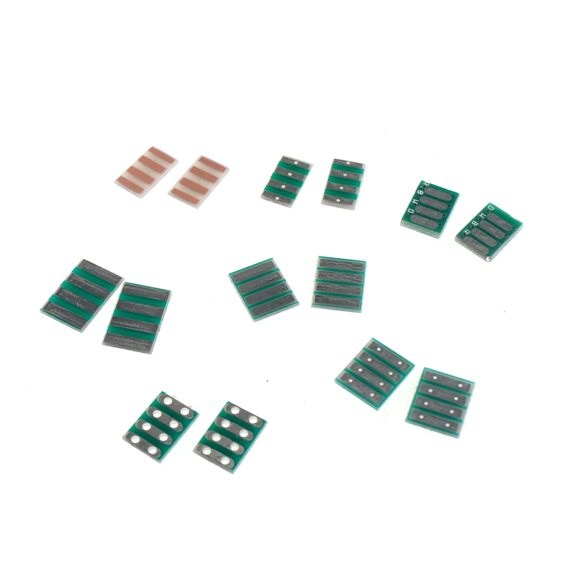 Patch board multifunzionale a quattro fili a doppia faccia da 50 pezzi 6 x11 7 x10 8 x10 8 x12mm MM scheda di prova di conversione PCB