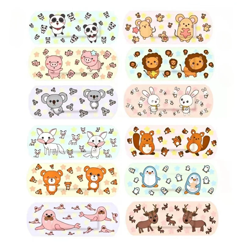 120 pçs/lote Kawaii Dos Desenhos Animados Padrão Animal À Prova D' Água Bandagem Hemostasia Adesivo Bandagens Do Bebê Ferida Gesso Acessórios Do Bebê