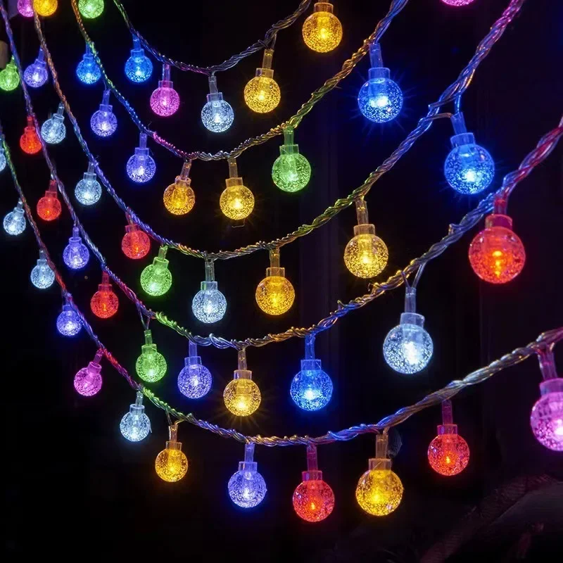 3M LED Mini Light String คริสตัลบอลแบตเตอรี่สวนกลางแจ้ง Camping Light String กันน้ํา Garland Light รอมฎอนตกแต่ง