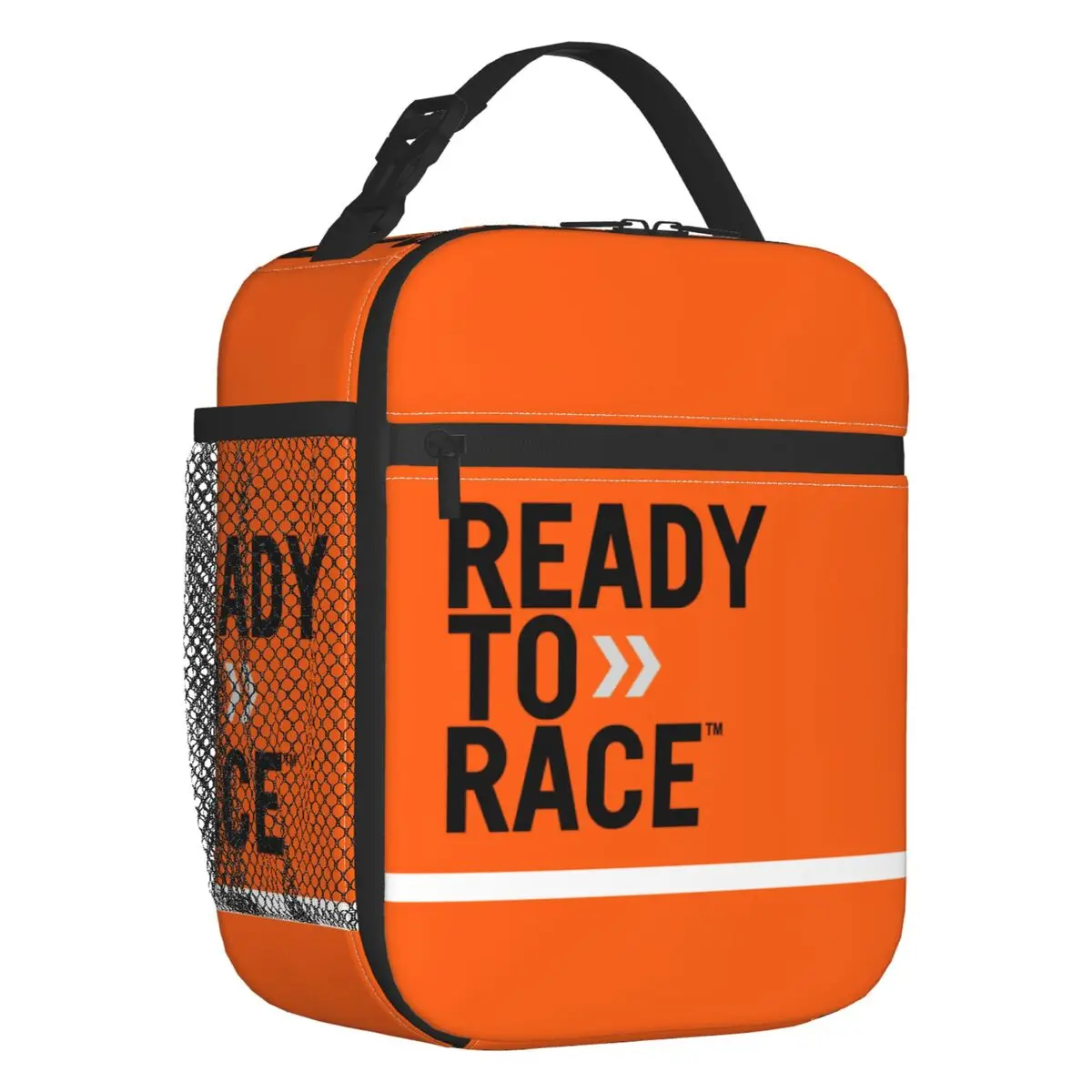 Ready To Race Logo Thermal Insulated Lunch Bag Motorcycle Rider Racing Sport Portable Lunch Tote for Work School Food Bento Box