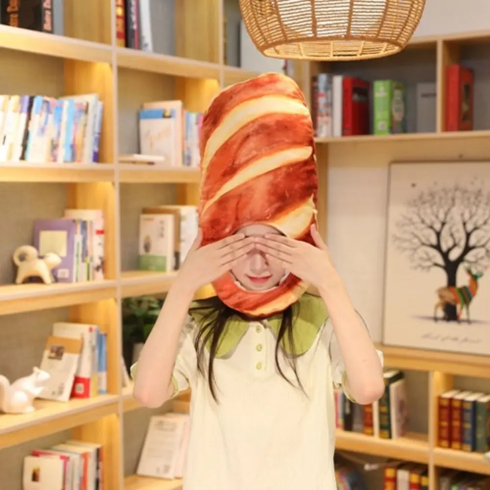 Creative Plush Funny Toast หมวกนุ่มน่ารักขนมปังหมวก Photo Props Plush Toast หมวกปาร์ตี้