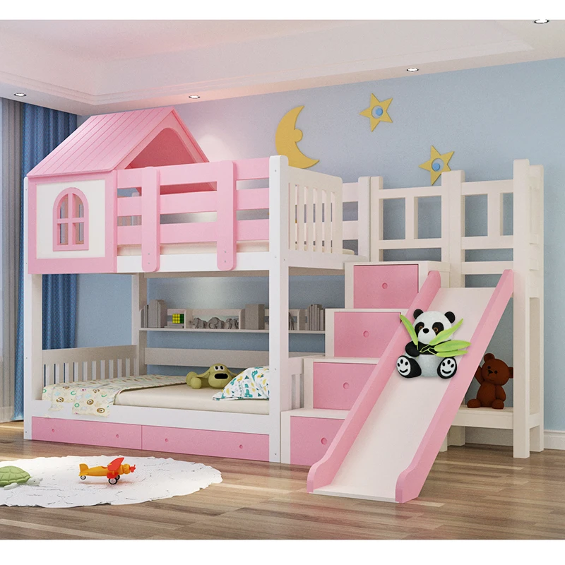 Storage Space Children Bed Minimalist Unique Japanese Wooden Children Bed Frame Bunk Modern Lit Cabane Enfant Furniture For Home