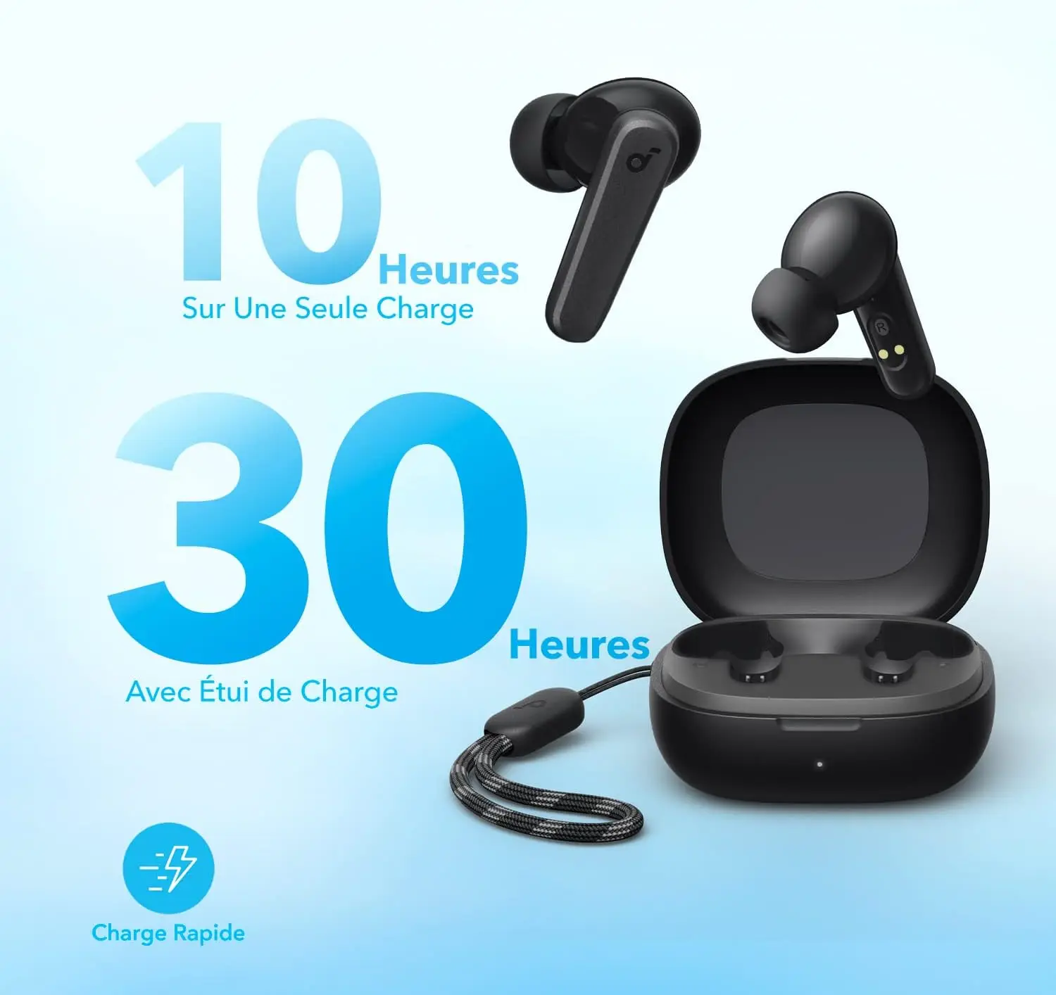 Soundcore by Anker R50i Wireless Bluetooth Headphones In-Ear, 10 mm Driver, Bluetooth 5.3, Adjustable EQ, 30 Hours Playtime