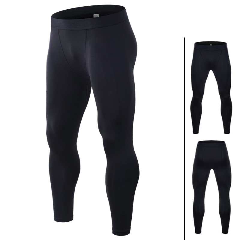 Pantaloni sportivi a compressione da uomo pantaloni sportivi fitness ad asciugatura rapida pantaloni attillati da corsa pantaloni attillati da allenamento linea nera rossa grigia