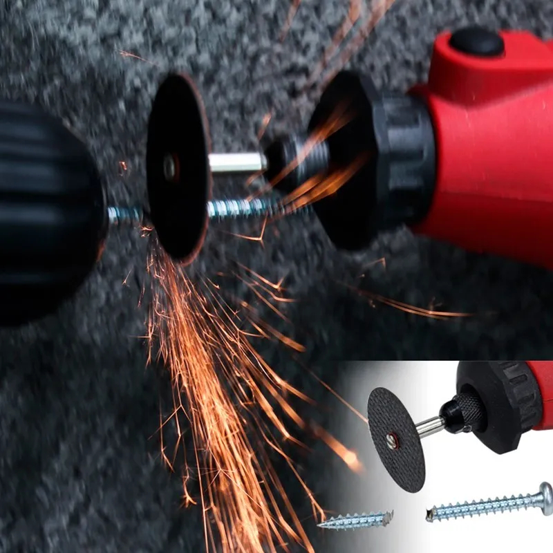 11/21/54pcs Disco da taglio abrasivo 32mm con mandrini Mole per accessori Dremel Taglio di metalli Utensile rotante Lama per sega