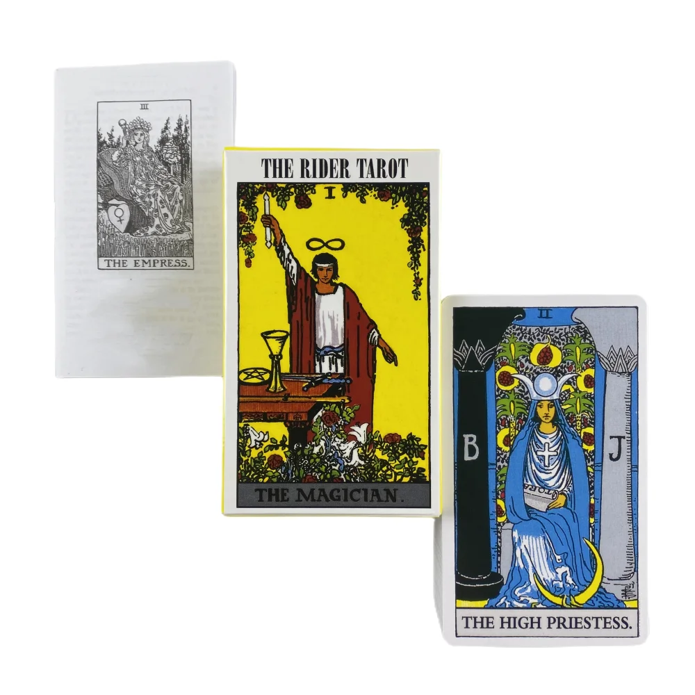 Cartas de tarô The Rider Um baralho de 78 com guia de papel Oráculo Inglês Adivinhação Edição Borad Jogos