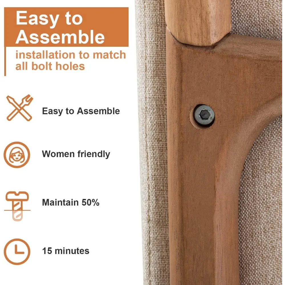 50" Love seat Sofa 2 Seat Mid Century Modern Accent Chair, Uplostered 2 Person Couch Loveseat for Small Place Bedroom