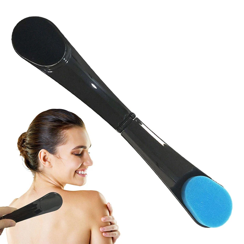 Aplicador de loción con autoprotección solar, palo aplicador de espalda portátil, plegable, sin rayas, protector solar