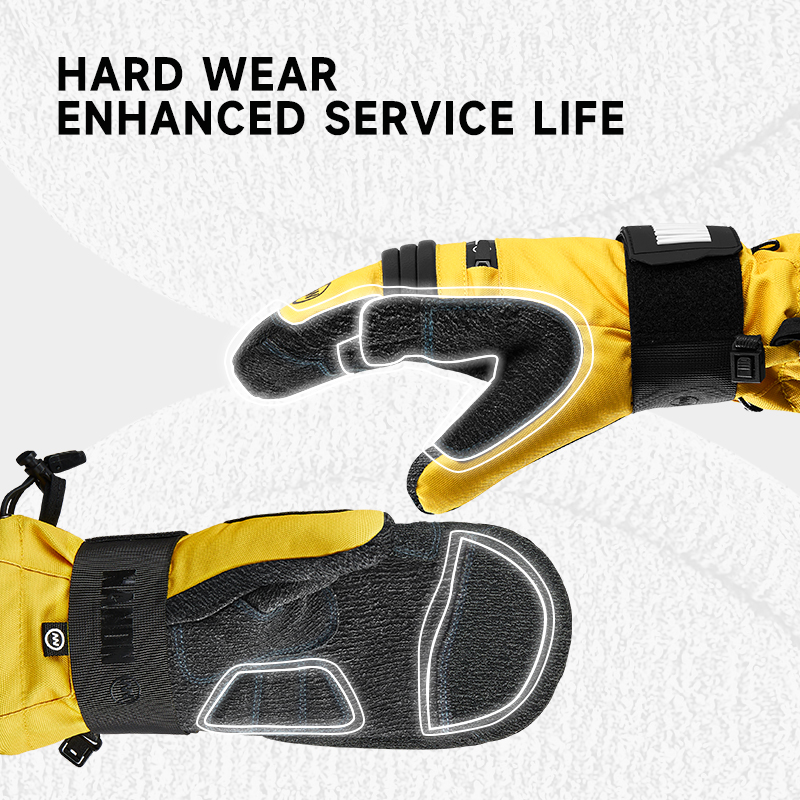Luvas de esqui protetores de pulso equipamentos de esqui de Kevlar impermeáveis e resistentes ao desgaste